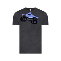 Vintage Black Monster Truck Megalodon Vintage Tee - linhVisuals