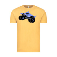 Vintage Mustard Monster Truck Megalodon Vintage Tee - linhVisuals