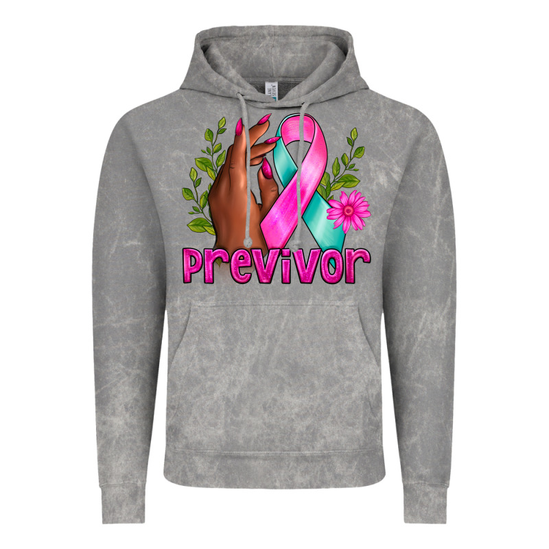 Previvor Breast Cancer Vintage Hoodie by NancyCooperArtShop | Teevron