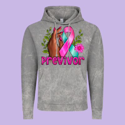 Previvor Breast Cancer Vintage Hoodie Designed By Nancycooperartshop