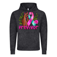 Vintage Black Previvor Breast Cancer Vintage Hoodie - NancyCooperArtShop