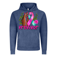 Vintage Denim Previvor Breast Cancer Vintage Hoodie - NancyCooperArtShop