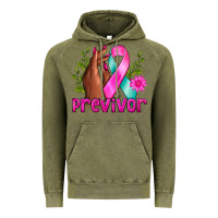 Vintage Olive Previvor Breast Cancer Vintage Hoodie - NancyCooperArtShop