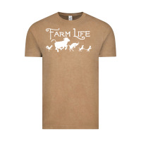 Vintage Coffee FARM LIFE ANIMAL Vintage Tee - linhVisuals