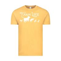 Vintage Mustard FARM LIFE ANIMAL Vintage Tee - linhVisuals