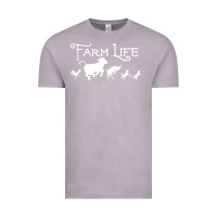 Vintage Zinc FARM LIFE ANIMAL Vintage Tee - linhVisuals