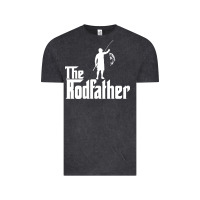 Vintage Black Fishing The Rodfather Vintage Tee - linhVisuals