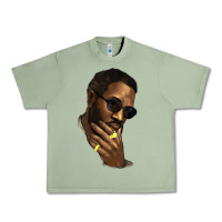 Oil Green black man Urban Heavy Tee - NancyCooperArtShop