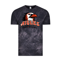 Cloud Black trois rivières aigles Vintage Tee - linhVisuals