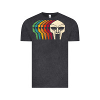 Vintage Black Retro Mask Doom Vintage Tee - linhVisuals