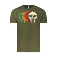 Vintage Olive Retro Mask Doom Vintage Tee - linhVisuals