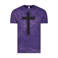 Cloud Purple Cross Vintage Tee - linhVisuals
