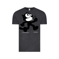 Vintage Black felix the black cat music Vintage Tee - linhVisuals