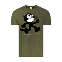 Vintage Olive felix the black cat music Vintage Tee - linhVisuals