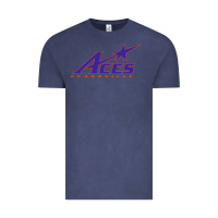 Vintage Denim evansville purple aces Vintage Tee - linhVisuals