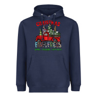 Navy christmas farm fresh Heavyweight Hoodie - CowhideDigitalArt