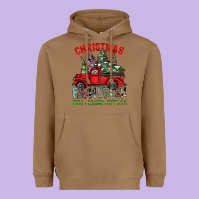 Christmas Farm Fresh Heavyweight Hoodie Designed By Cowhidedigitalart