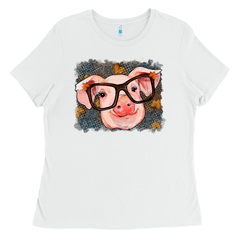 Fall Autumn Pig Ladies Tee by RanaPortraitStore | Teevron