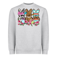 Heather Grey Western Easter peeps Heavyweight Sweatshirt - OliviaCreatesArt