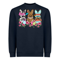 Navy Western Easter peeps Heavyweight Sweatshirt - OliviaCreatesArt