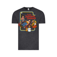 Vintage Black let's summon demons Vintage Tee - linhVisuals