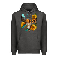 Charcoal Heather Western Wild West Rodeo Premium Hoodie - BundleAndBundleShop