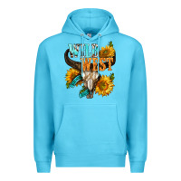 Ocean Blue Western Wild West Rodeo Premium Hoodie - BundleAndBundleShop