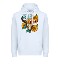 White Western Wild West Rodeo Premium Hoodie - BundleAndBundleShop