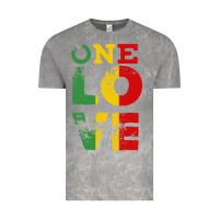 Cloud Rock one love rasta reggae Vintage Tee - linhVisuals