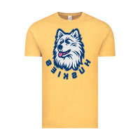 Vintage Mustard HUSKIES Vintage Tee - linhVisuals