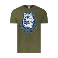 Vintage Olive HUSKIES Vintage Tee - linhVisuals