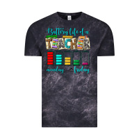 Cloud Black battery life of a teacher monday friday Vintage Tee - NancyCooperArtShop