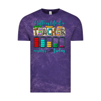 Cloud Purple battery life of a teacher monday friday Vintage Tee - NancyCooperArtShop