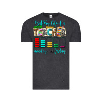 Vintage Black battery life of a teacher monday friday Vintage Tee - NancyCooperArtShop