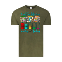 Vintage Olive battery life of a teacher monday friday Vintage Tee - NancyCooperArtShop