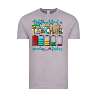 Vintage Zinc battery life of a teacher monday friday Vintage Tee - NancyCooperArtShop