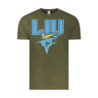 Vintage Olive long island university sharks Vintage Tee - linhVisuals