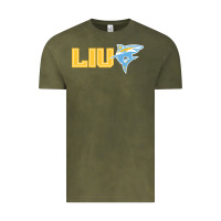 Vintage Olive long island university sharks Vintage Tee - linhVisuals