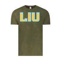 Vintage Olive long island university sharks Vintage Tee - linhVisuals