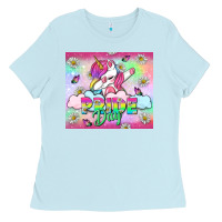 Baby Blue Pride Day Lgbtq+ Tumbler Ladies Tee - BundleAndBundleShop