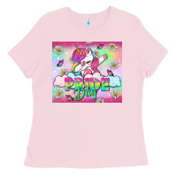 Bubblegum Pink Pride Day Lgbtq+ Tumbler Ladies Tee - BundleAndBundleShop