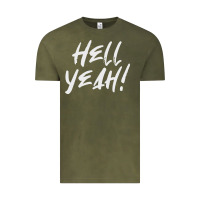 Vintage Olive hell yeah! Vintage Tee - linhVisuals