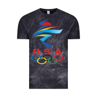 Cloud Black USA OLYMPIC RINGS Vintage Tee - linhVisuals