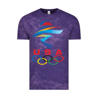 Cloud Purple USA OLYMPIC RINGS Vintage Tee - linhVisuals