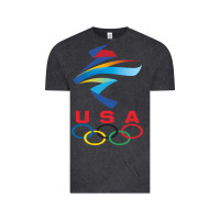 Vintage Black USA OLYMPIC RINGS Vintage Tee - linhVisuals