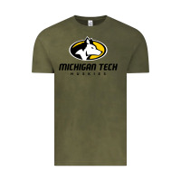 Vintage Olive michigan tech Vintage Tee - linhVisuals