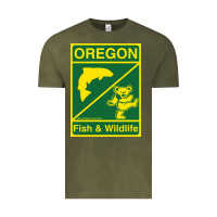 Vintage Olive oregon fish & wildlife deadheads unite! Vintage Tee - linhVisuals
