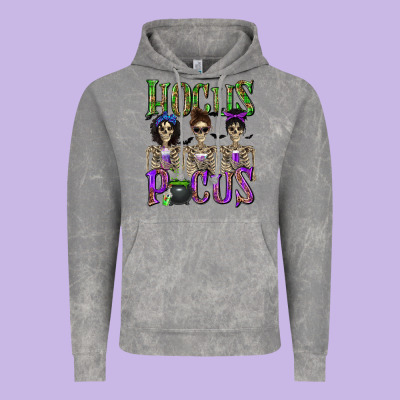 Hocus Pocus With Skeletons Vintage Hoodie Designed By Texasbilliewilder