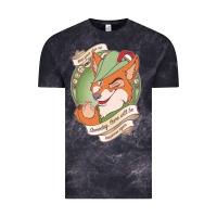 Cloud Black chin up   robin hood Vintage Tee - linhVisuals