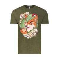 Vintage Olive chin up   robin hood Vintage Tee - linhVisuals